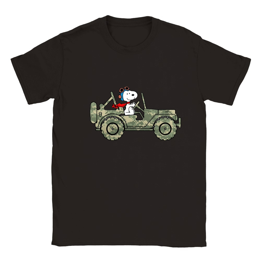 Snoopy Jeep Classic Kids Crewneck T-shirt