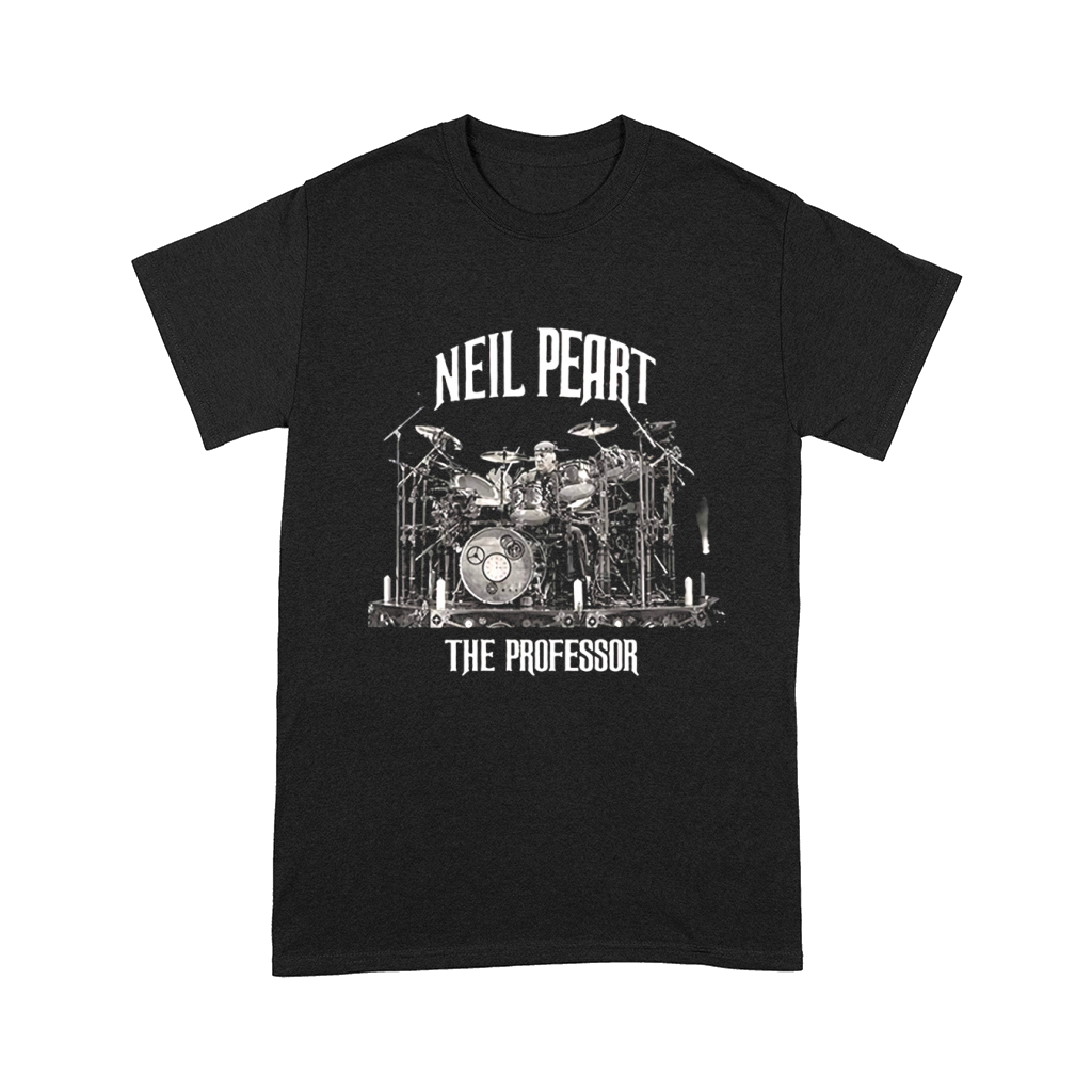 Anna Press Neil Peart The Professor  The Drummer Black Comfort T-shirt
