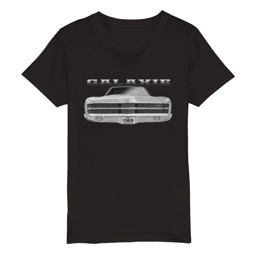 1969 Ford Galaxie LTD Two Sided White Organic Kids Crewneck T-shirt