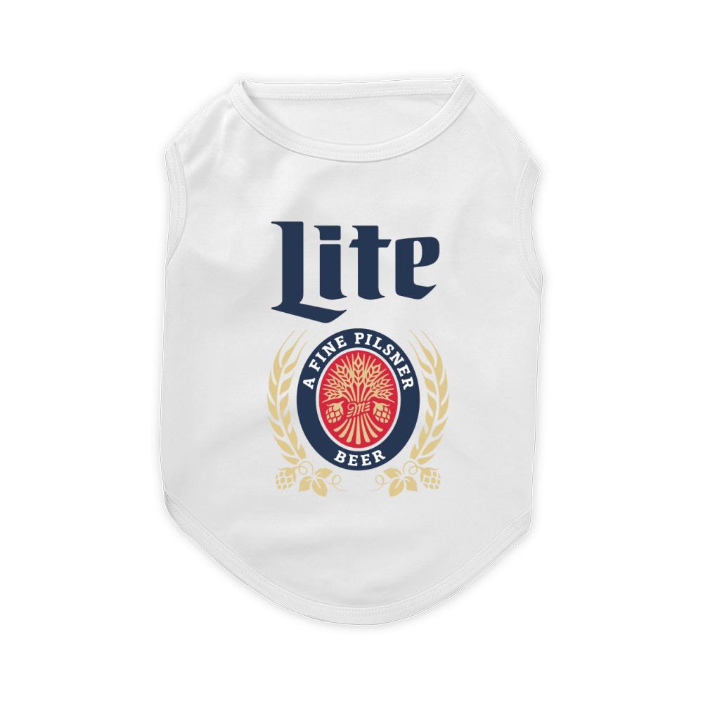 Tee Luv Miller Lite Vintage Miller Beer Logo Pet T-Shirt