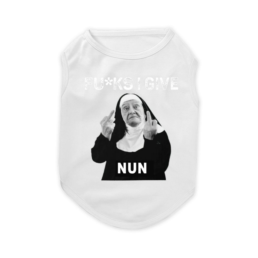 The Fcks I Give Nun Funny Nun Pun Funny - Ladies Flowy Tank Pet T-Shirt