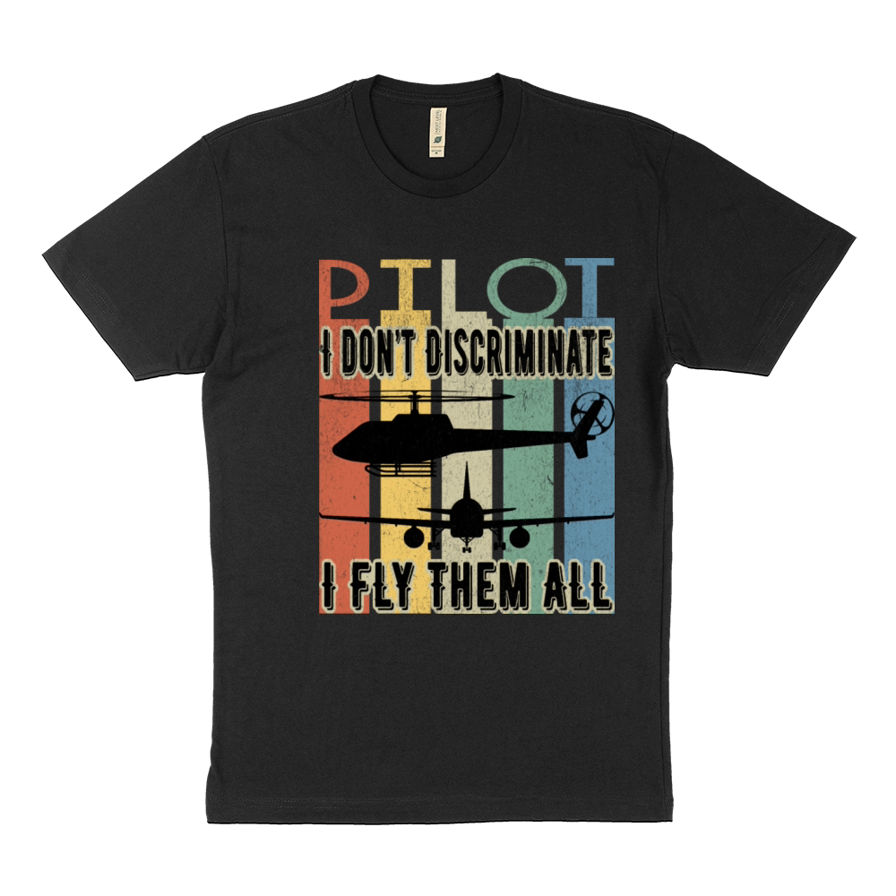 Pilot Aviation Airplane Retro Aviator Jokes Sustainable T-Shirt