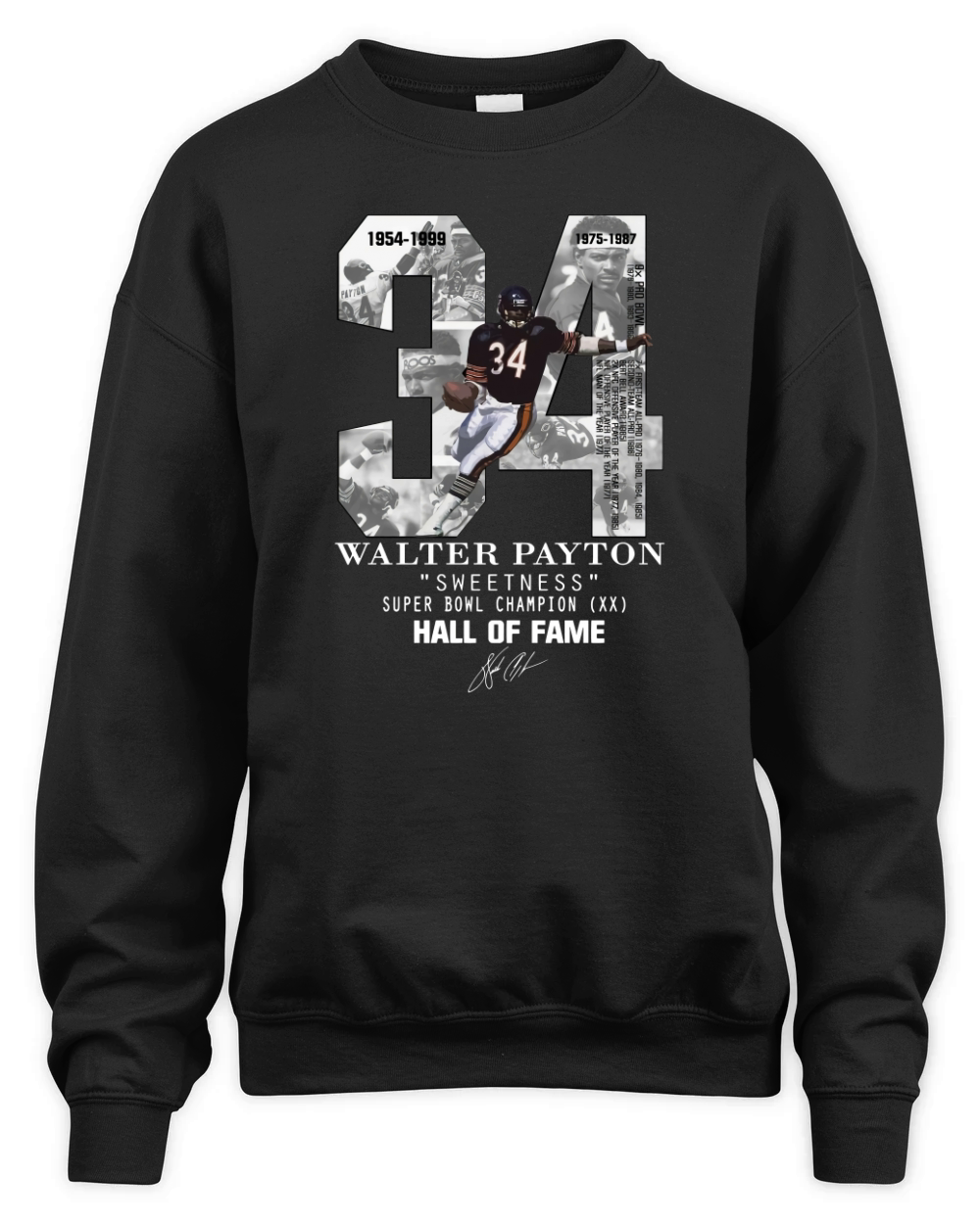 : Walter Payton Shirt (Cotton, Small, Heather Gray