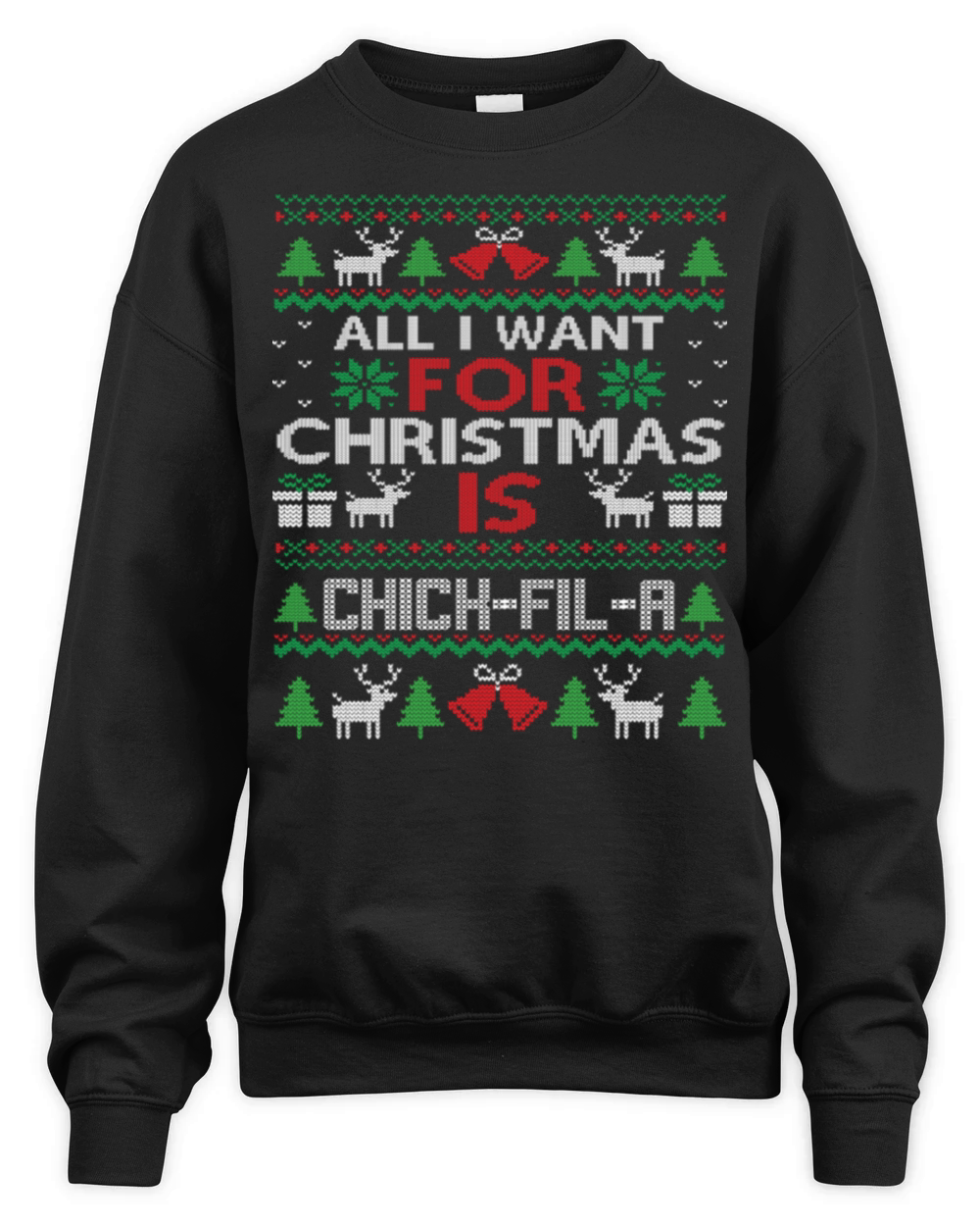 All I Want for Christmas Is Chick Fil A Unisex Premium Crewneck Sweatshirt