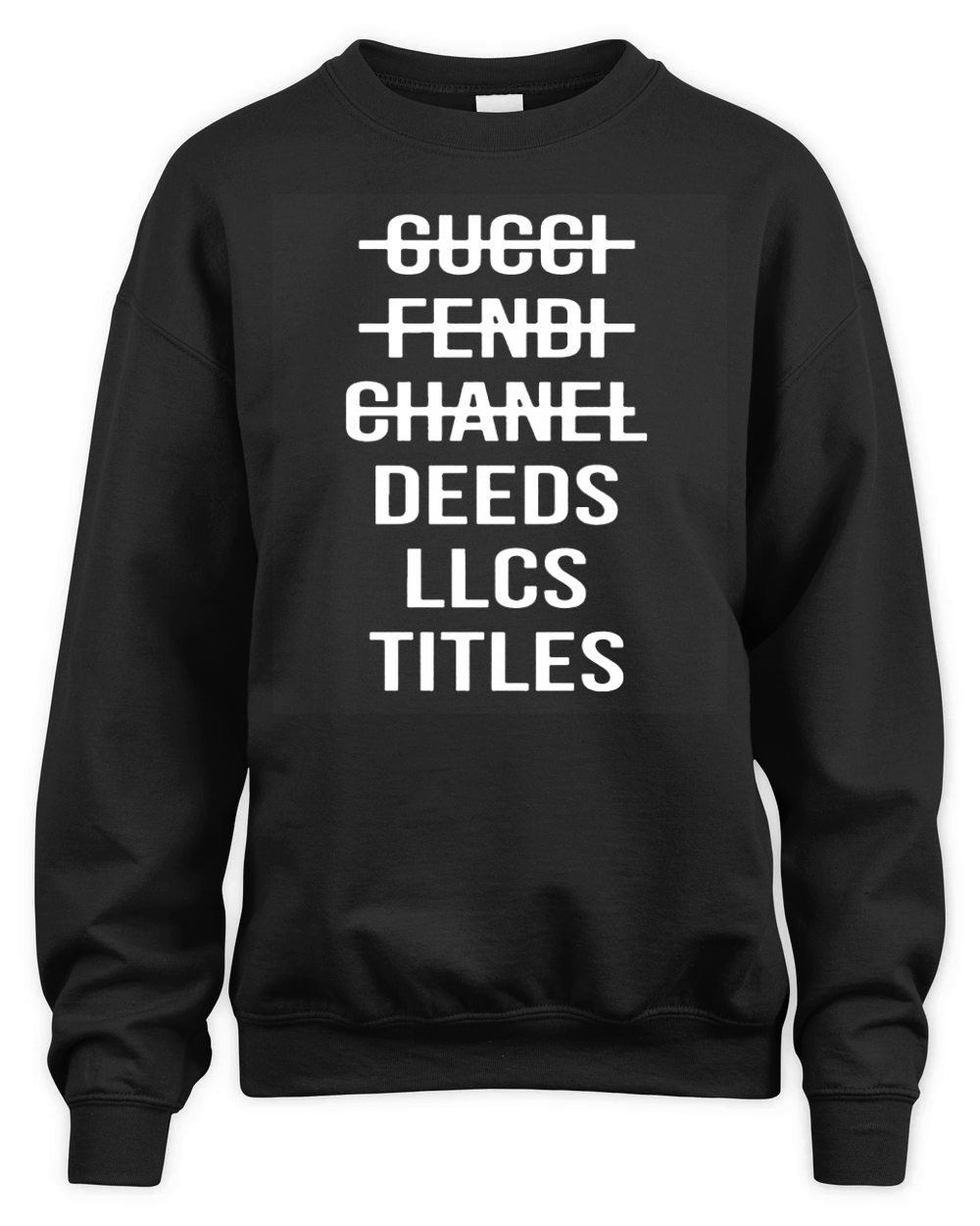 Gucci fendi chanel deeds llcs titles Unisex Premium Crewneck Sweatshirt