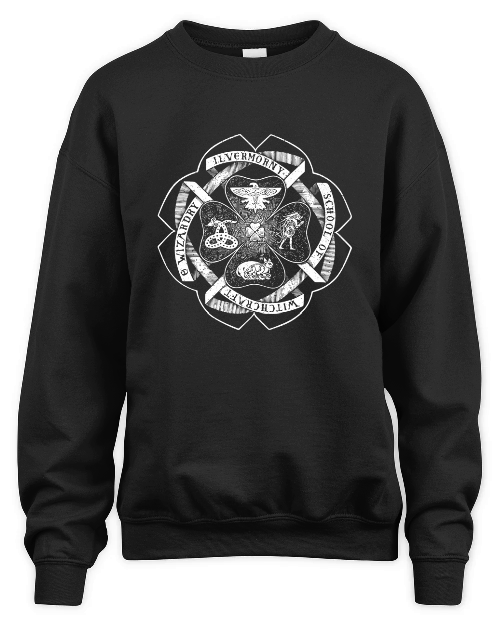 Ilvermorny School of Witchcraft and Wizardry Crest T-Shirt Unisex Premium Crewneck Sweatshirt