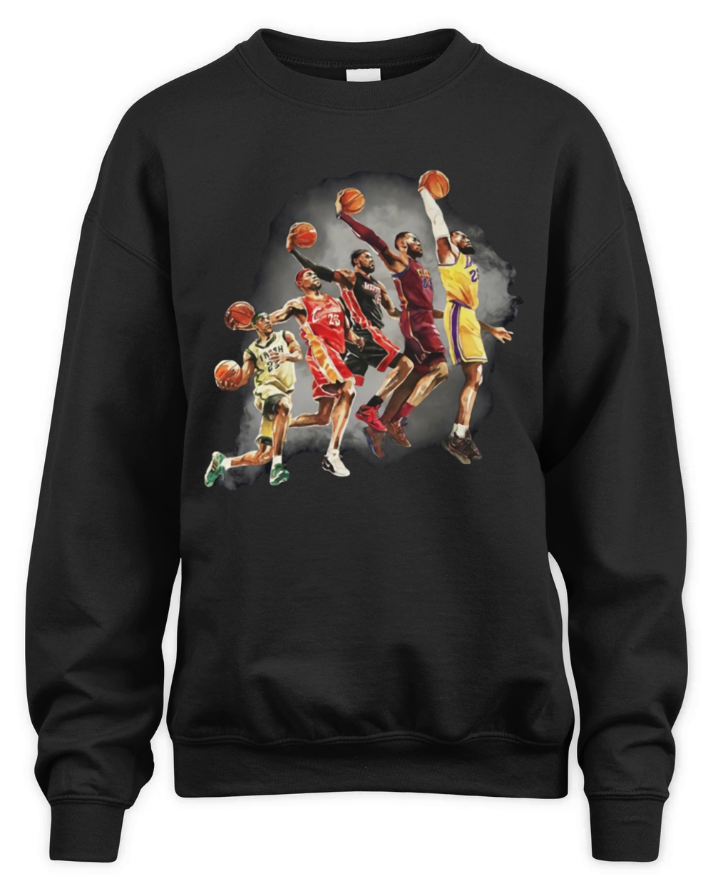 Lebron James The Evolution Of A King Los Angeles Lakers Unisex Premium Crewneck Sweatshirt