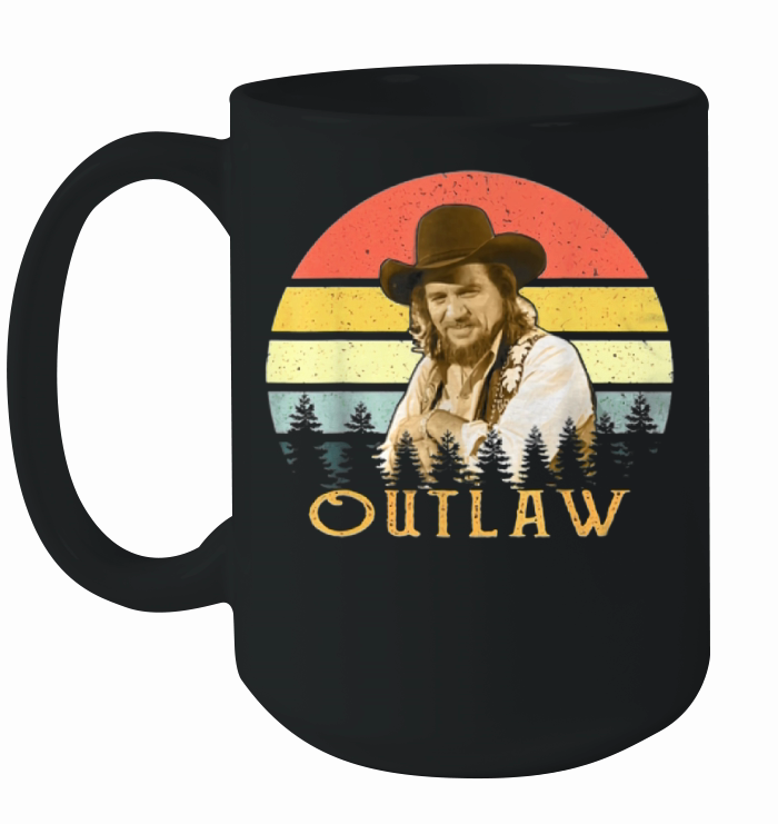 Waylon Jennings Outlaw Ceramic Mug