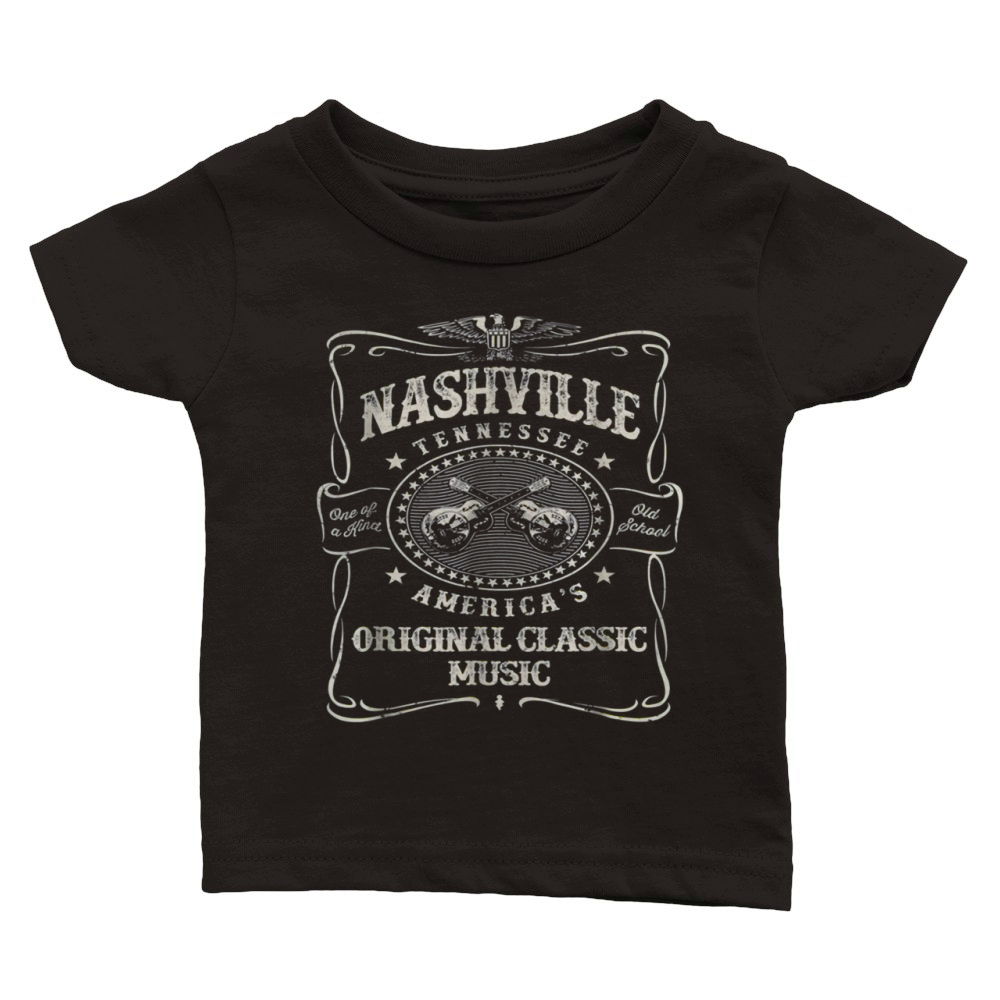 Nashville Music City USA Vintage Classic Baby Crewneck T-shirt