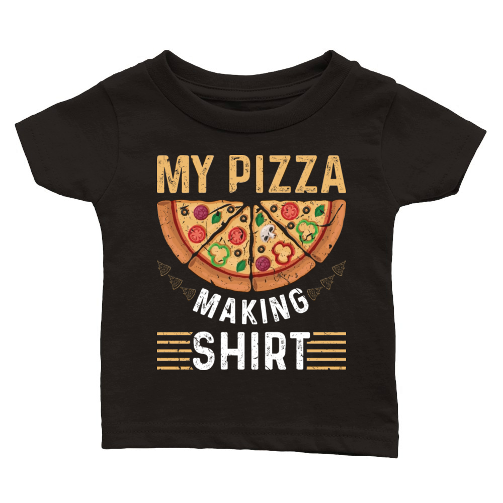Pizza Baker Men Vintage Pizza Classic Baby Crewneck T-shirt