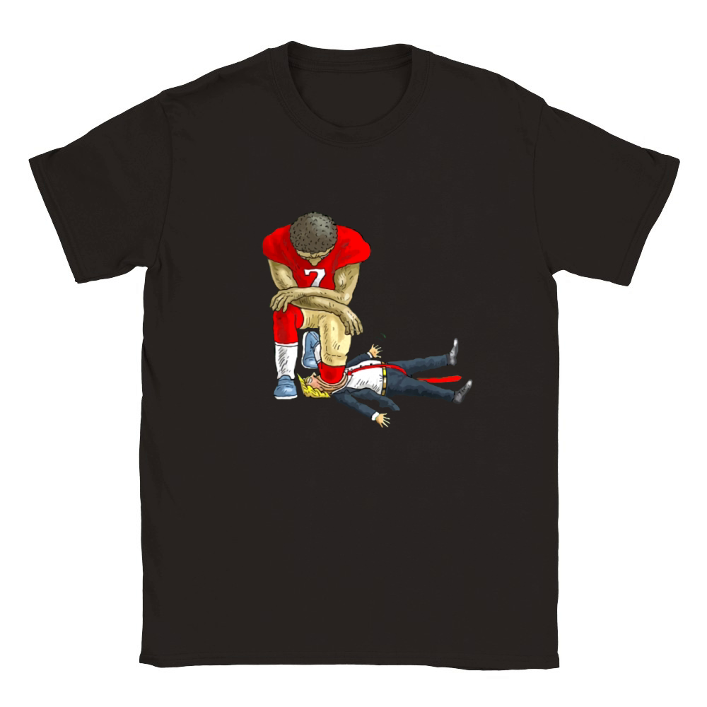 Colin Kaepernick take a knee on mouth Trump Classic Kids Crewneck T-shirt