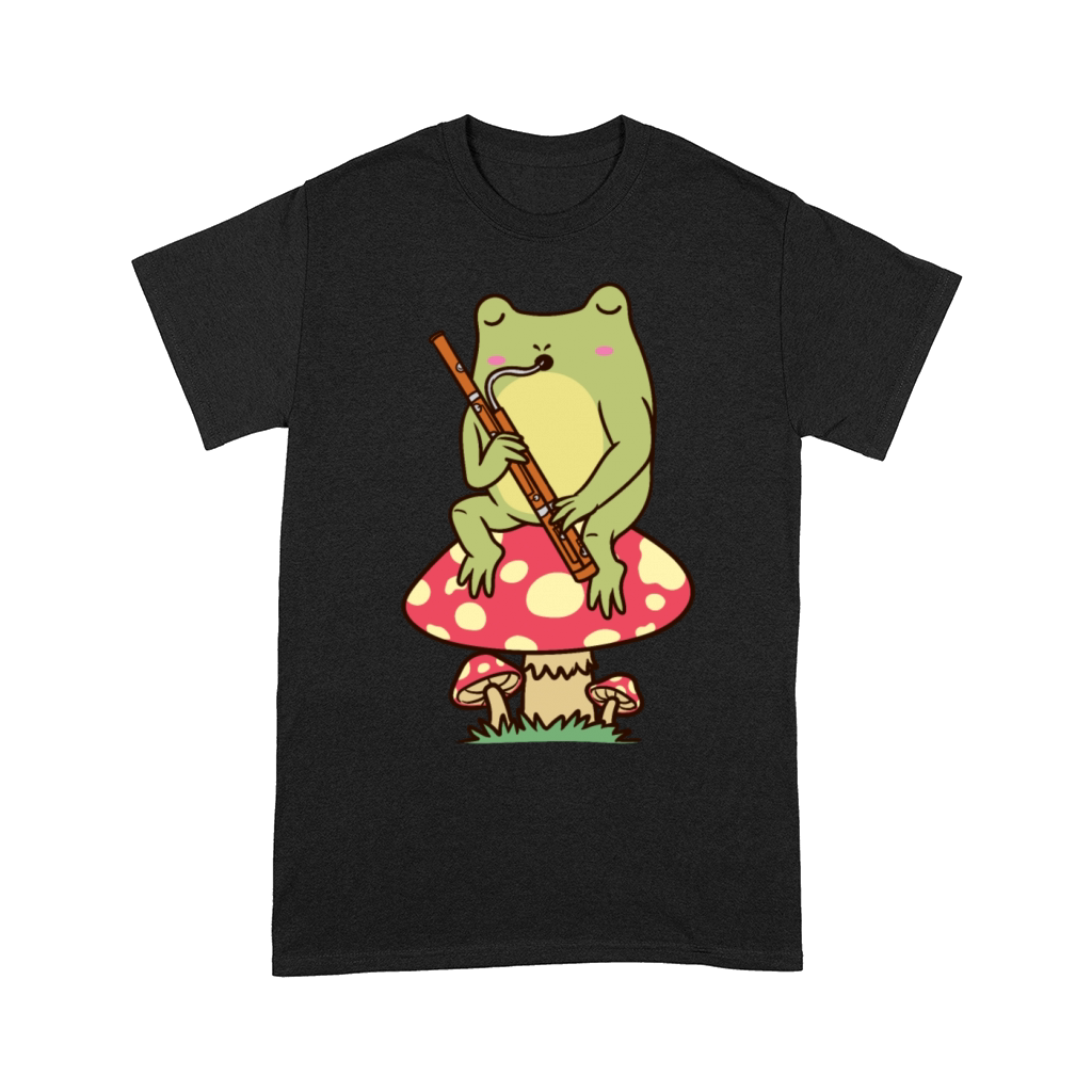 Frog On Mushroom Bassoon Player Bassoonist Comfort T-shirt