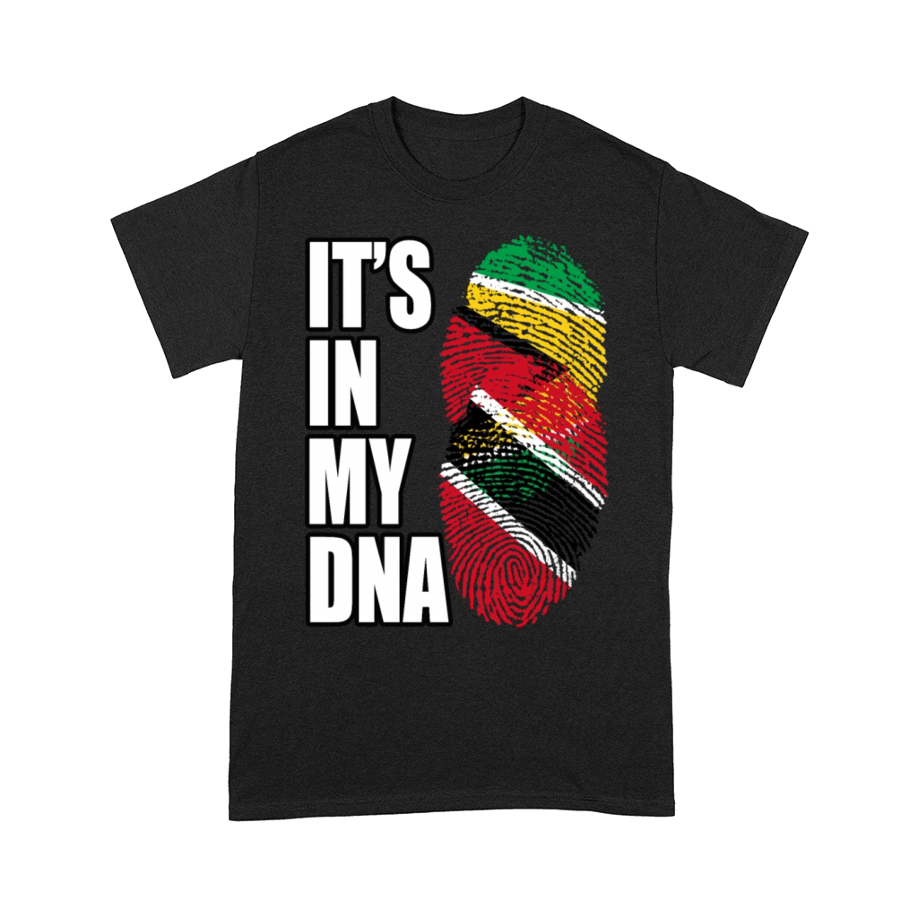 Guyanese And Trinidad Tobago Mix Heritage DNA Flag Comfort T-shirt