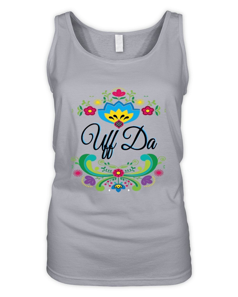 UFF DA NORWEGIAN ROSEMALING Organic Women's Tank Top