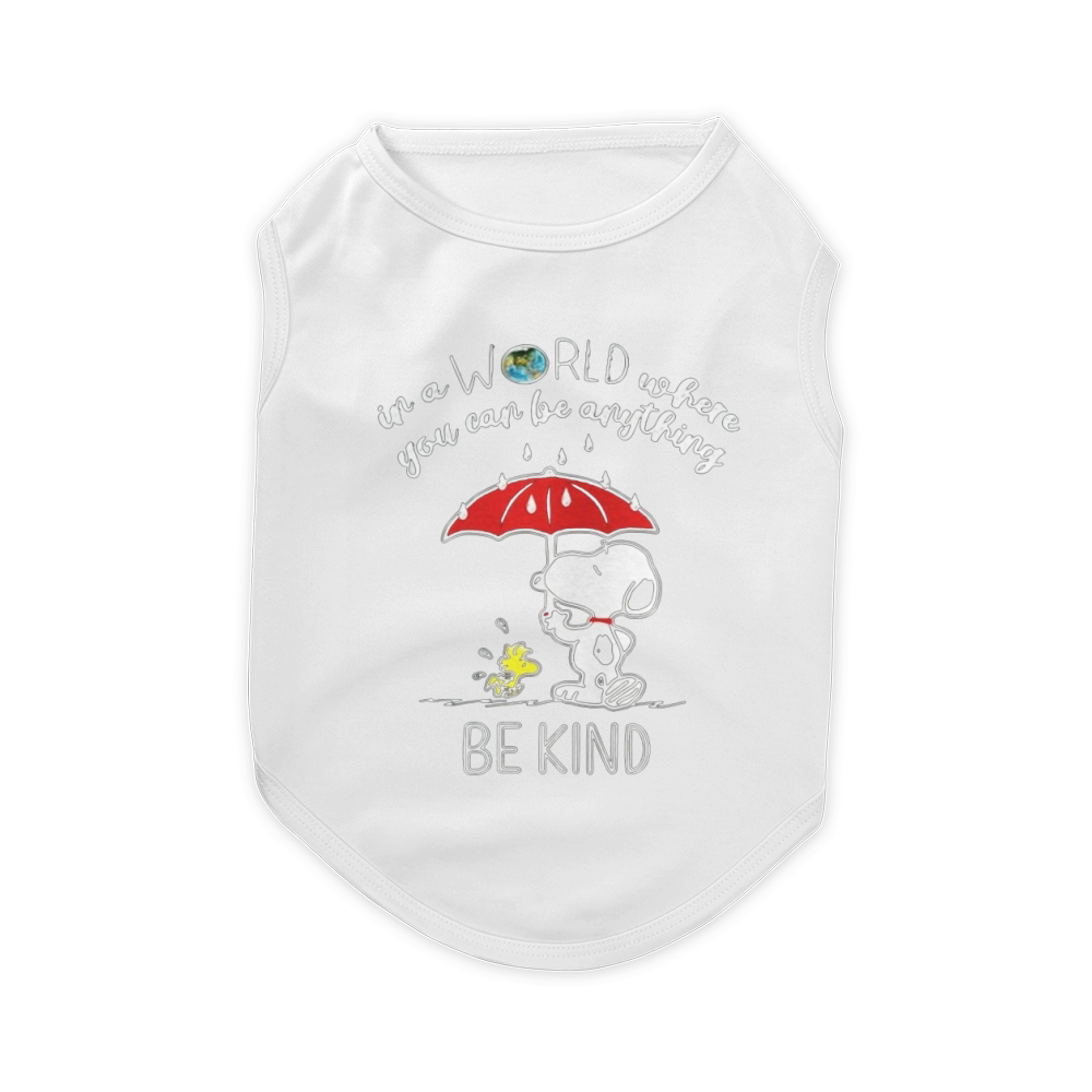 Snoopy In a world where you can be anything be kind Pet T-Shirt