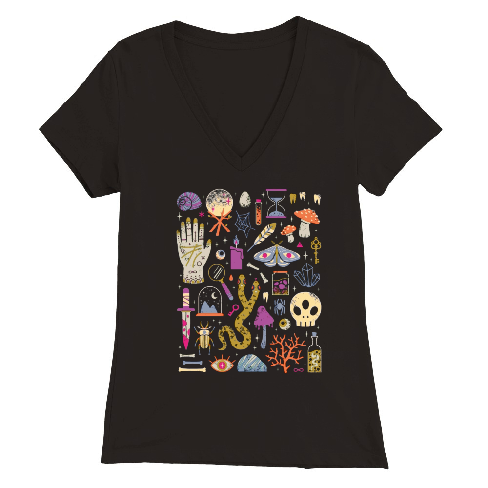 Curiosities Funny Premium Womens V-Neck T-shirt