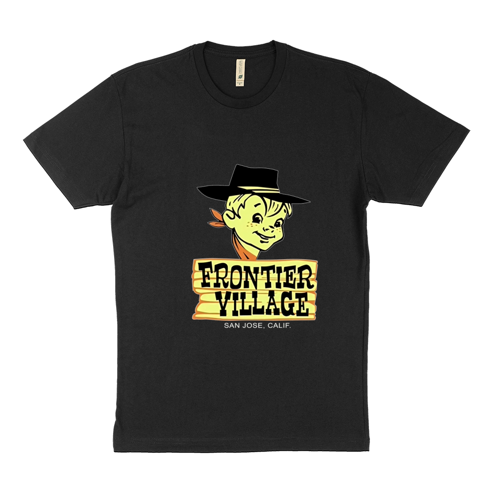 Frontier Village Amusement Park Sticker Reproduction Sustainable T-Shirt