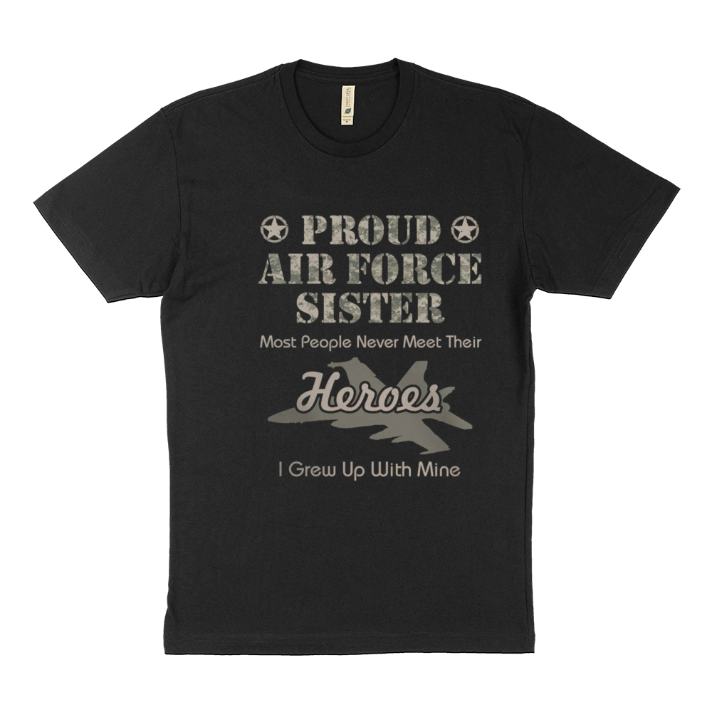 Proud Air Force Sister T-Shirt airforce sister shirt Sustainable T-Shirt