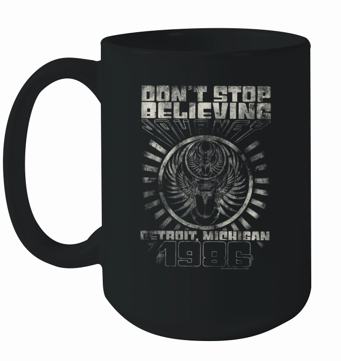 Journey Dont Stop Believing Detroit Album Guitar Cover Rock Band Junior Ceramic Mug