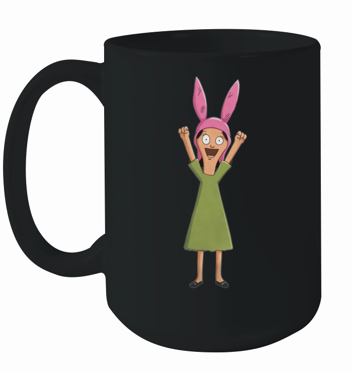 Louise Belcher Light Pattern Black - T Shirt Ceramic Mug