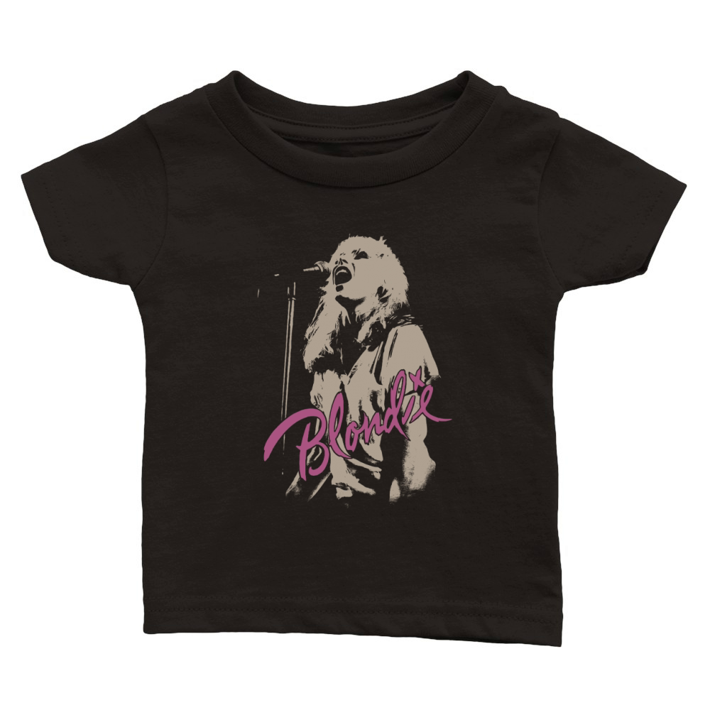 Blondie Rock Band Mic Classic Baby Crewneck T-shirt