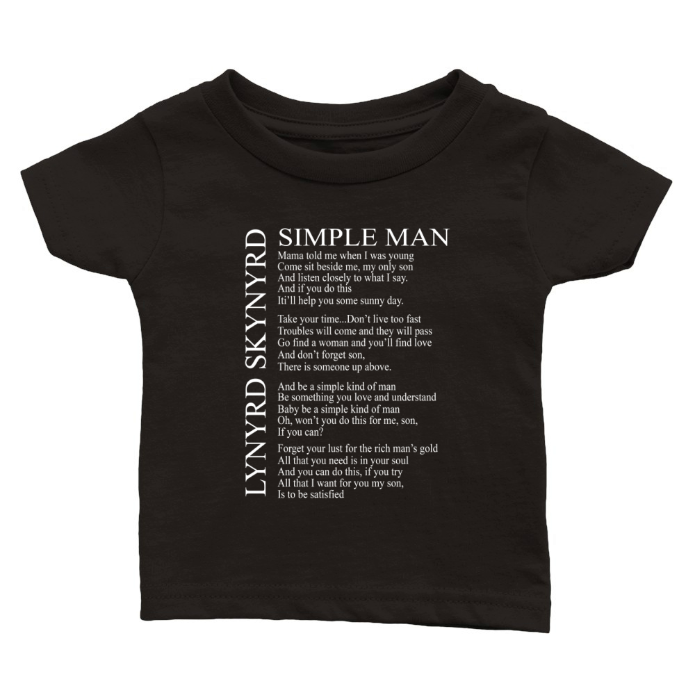 Lynyrd Skynyrd Simple Man Lyrics Men and Women T Shirt S-5XL Classic Baby Crewneck T-shirt
