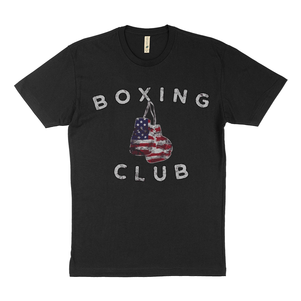 Boxing Club Vintage Us Flag Boxing Gloves Sustainable T-Shirt
