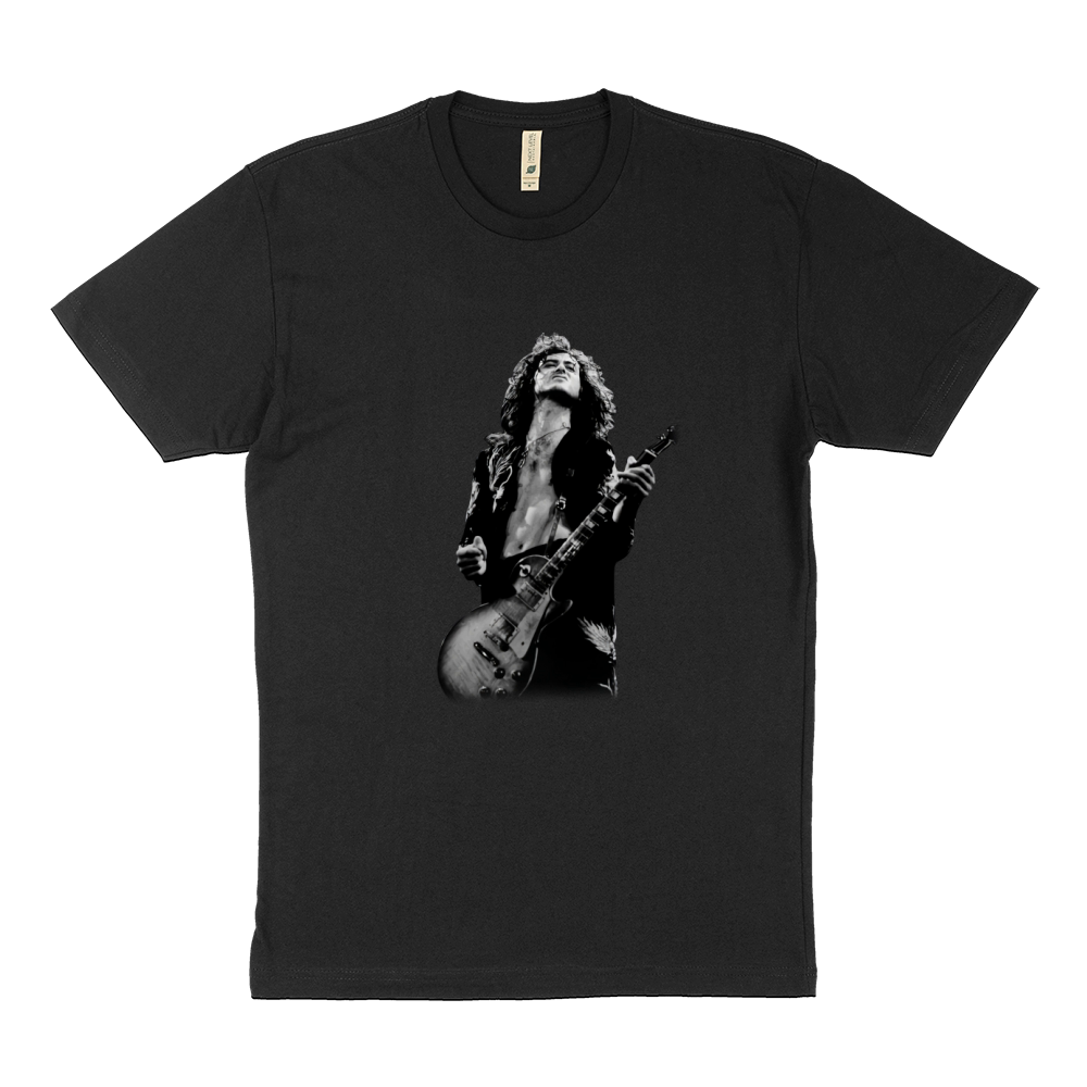 Jimmy Page play guitar shirt Sustainable T-Shirt