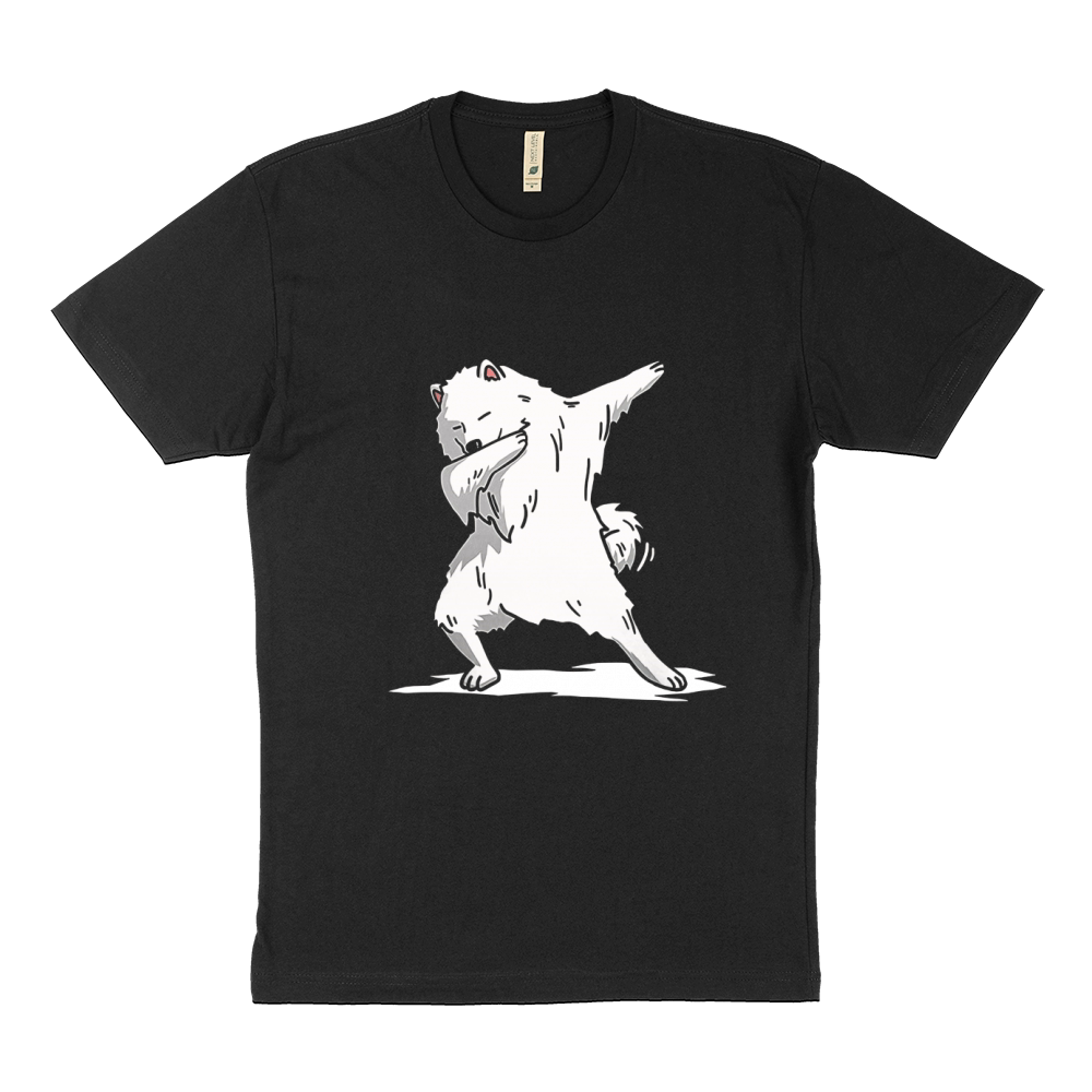 T-shirt de chien de Samoyède de tamponnage mignon Chemise de cadeau de danse de Dab drôle Sustainable T-Shirt