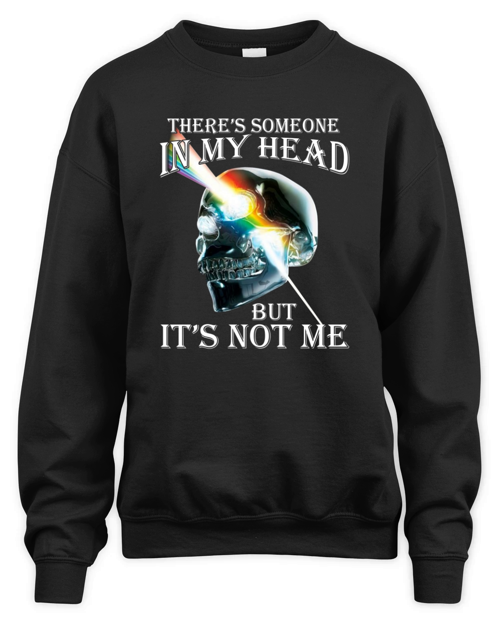 There's Someone In My Head But It's Not Me Skull Pink Floyd Lgbt Unisex Premium Crewneck Sweatshirt