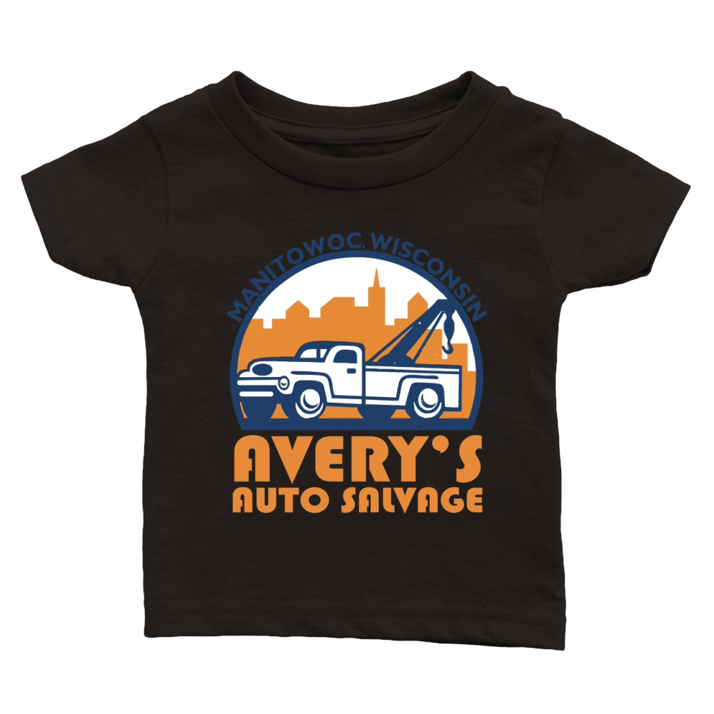 AVERY S AUTO SALVAGE Manitowoc T-Shirt Classic Baby Crewneck T-shirt