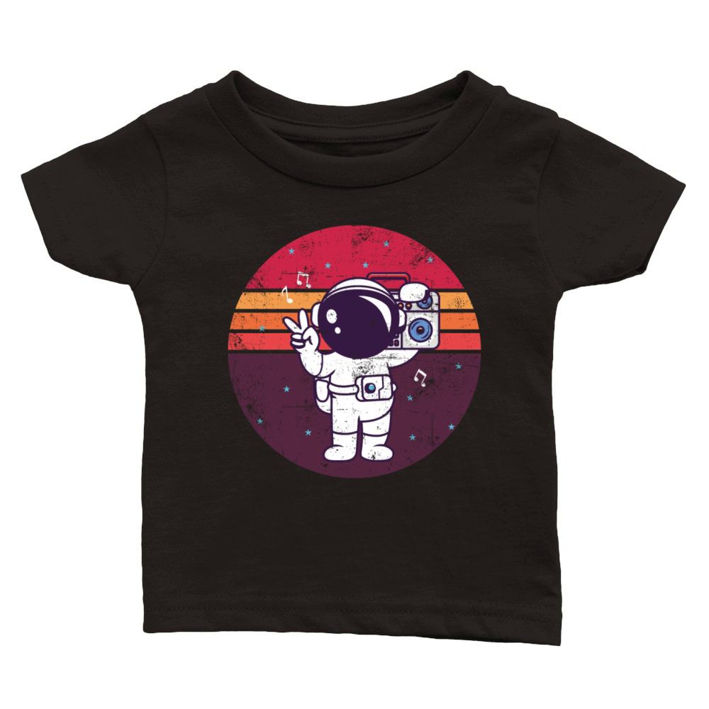 Music Astronaut Vintage Classic Baby Crewneck T-shirt