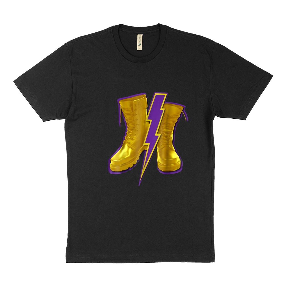 Mens Omega Gold Purple Q Psi Phi Army Boots T-Shirt 4 Lightning Sustainable T-Shirt