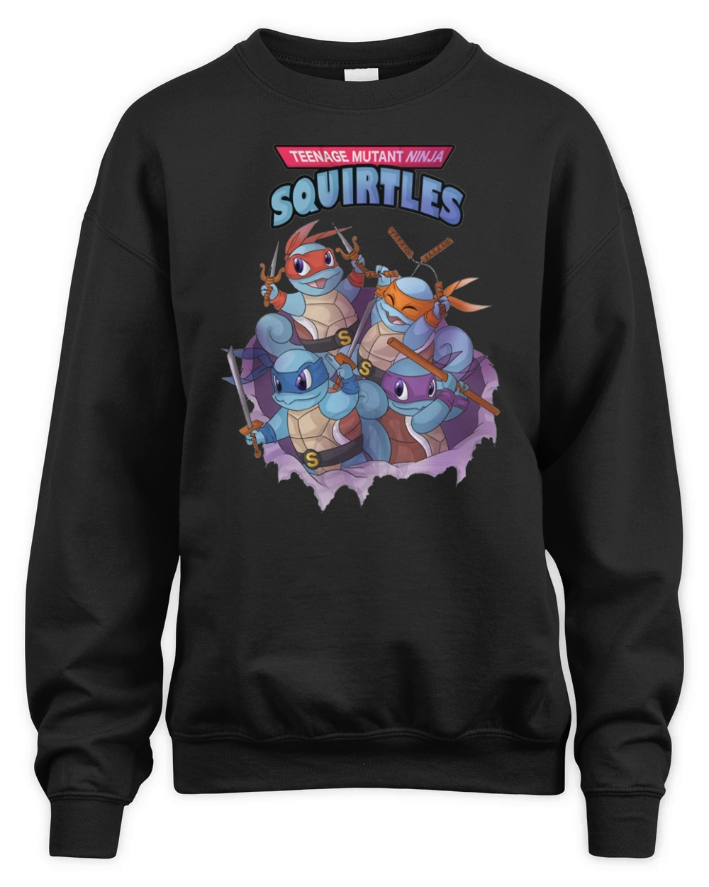 NINJA - TEENAGE MUTANT NINJA SQUIRTLES Unisex Premium Crewneck Sweatshirt