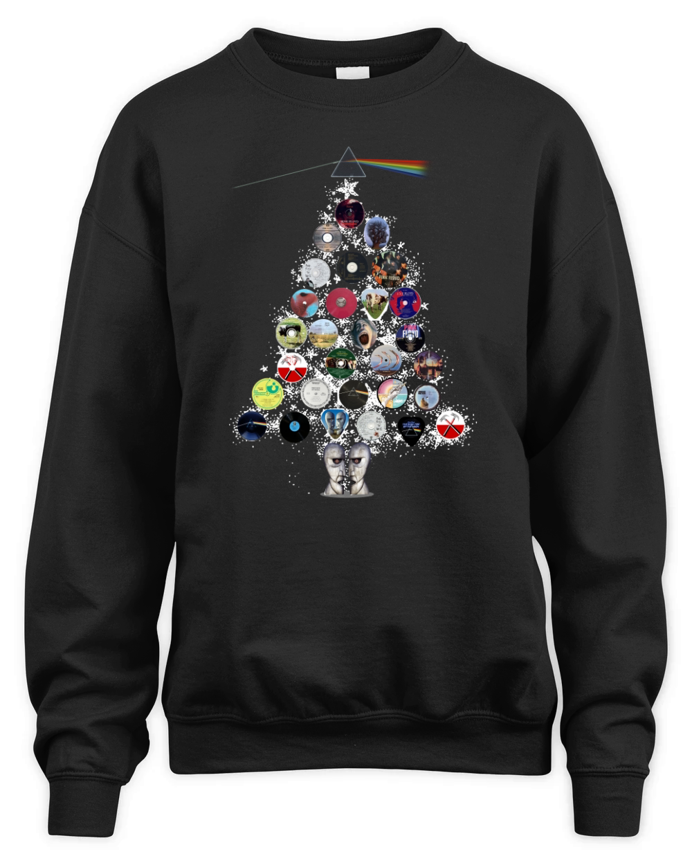 Pink Floyd Albums Christmas tree Unisex Premium Crewneck Sweatshirt