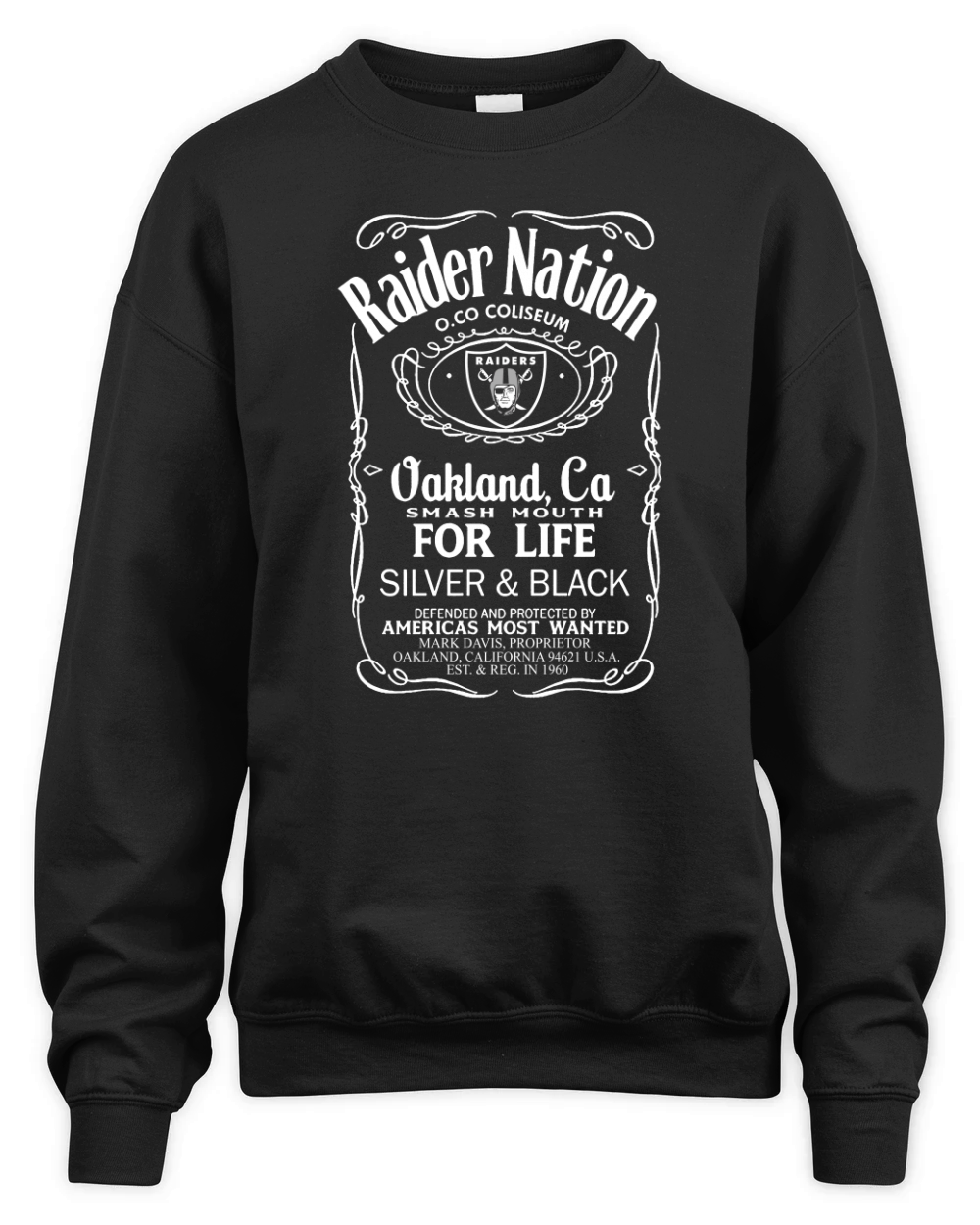 Skull Oakland Raiders one nation silver black shirt, hoodie