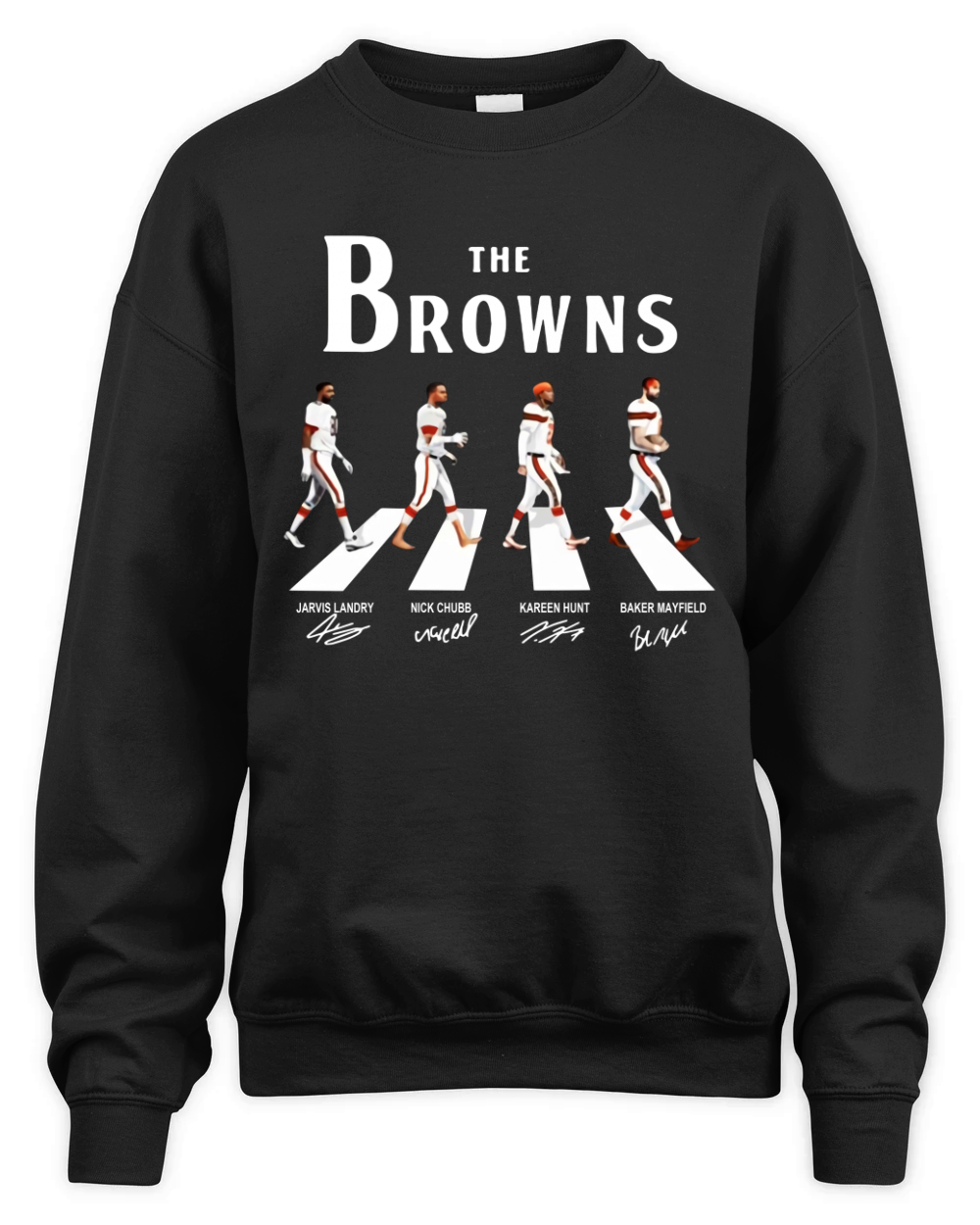 The Browns Abbey Road signatures Unisex Premium Crewneck Sweatshirt