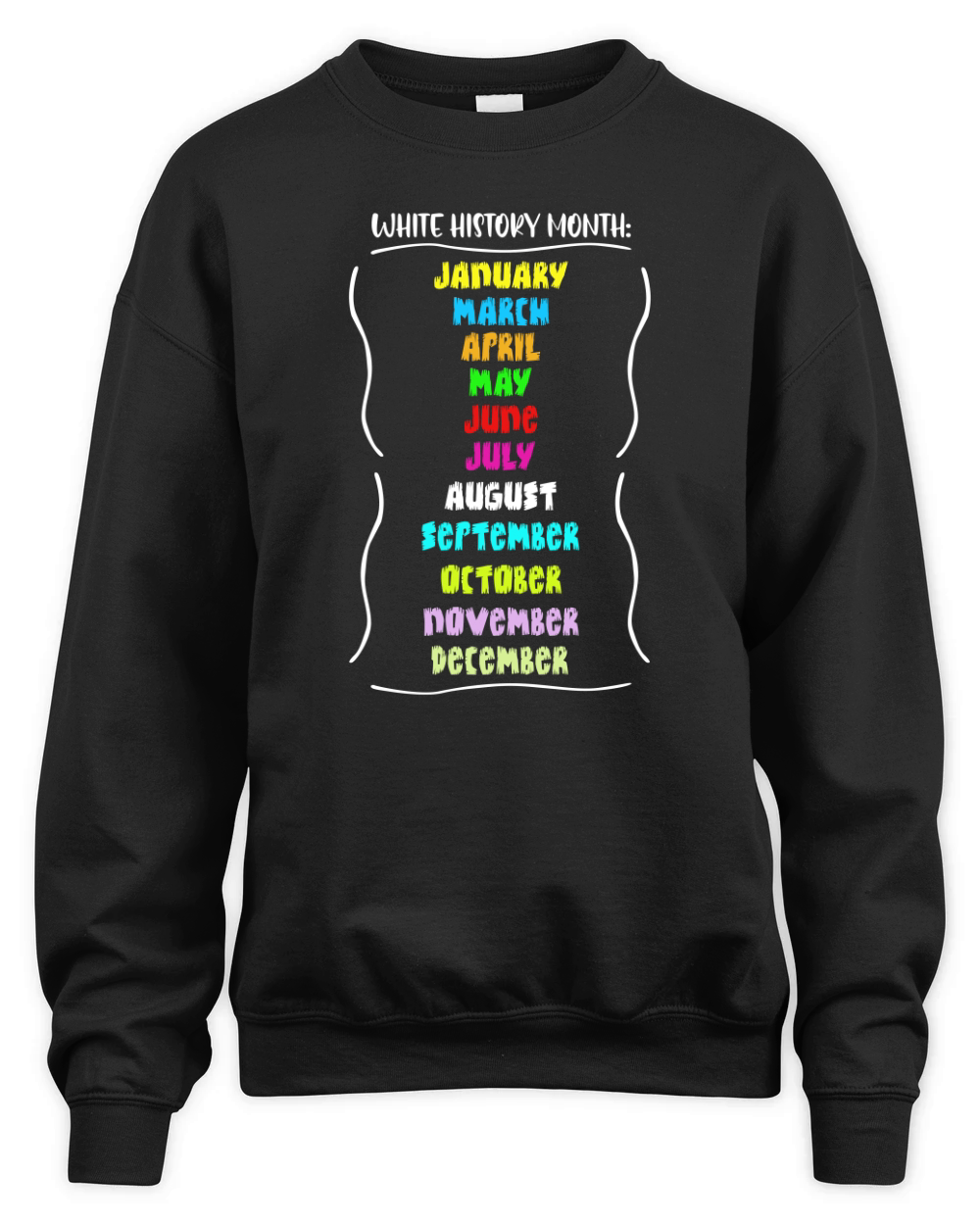 White History Month Colorful Unisex Premium Crewneck Sweatshirt