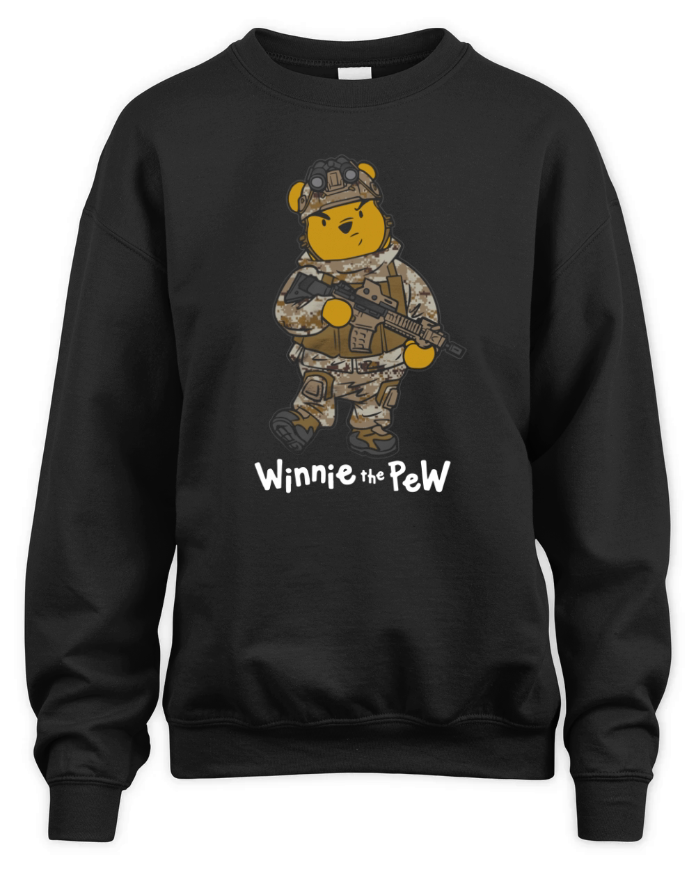 Winnie The Pew Marine Unisex Premium Crewneck Sweatshirt