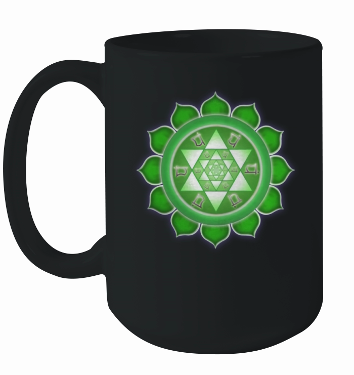 Heart Chakra Fractal Bloom Womens  bamboo tee Ceramic Mug