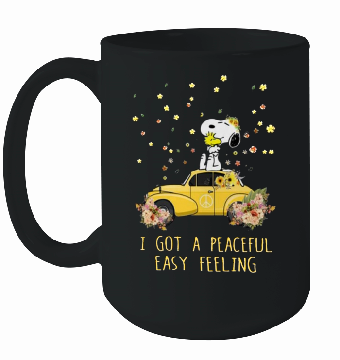 Peace Volkswagen Beetle Snoopy I Got A Peaceful Ceramic Mug