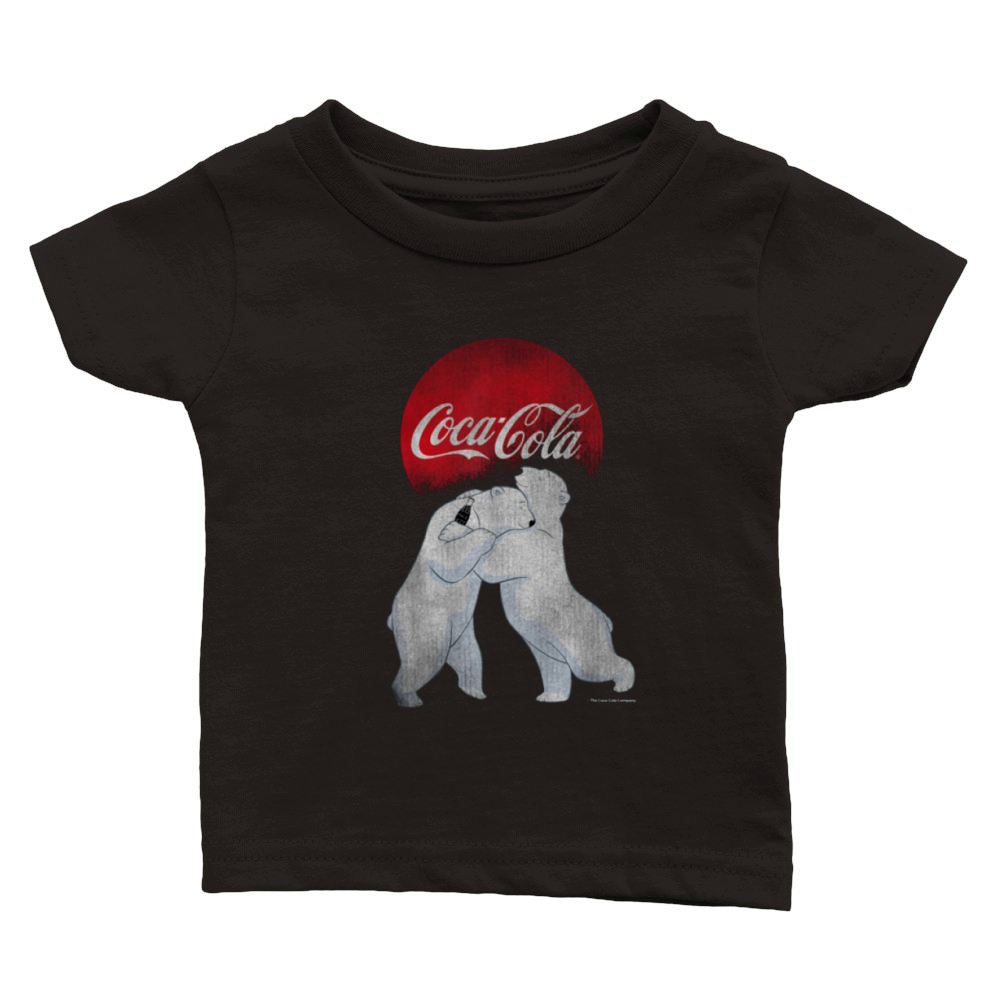 Original Coca-Cola Vintage Christmas Polar Bear Hug Graphic shirt Classic Baby Crewneck T-shirt