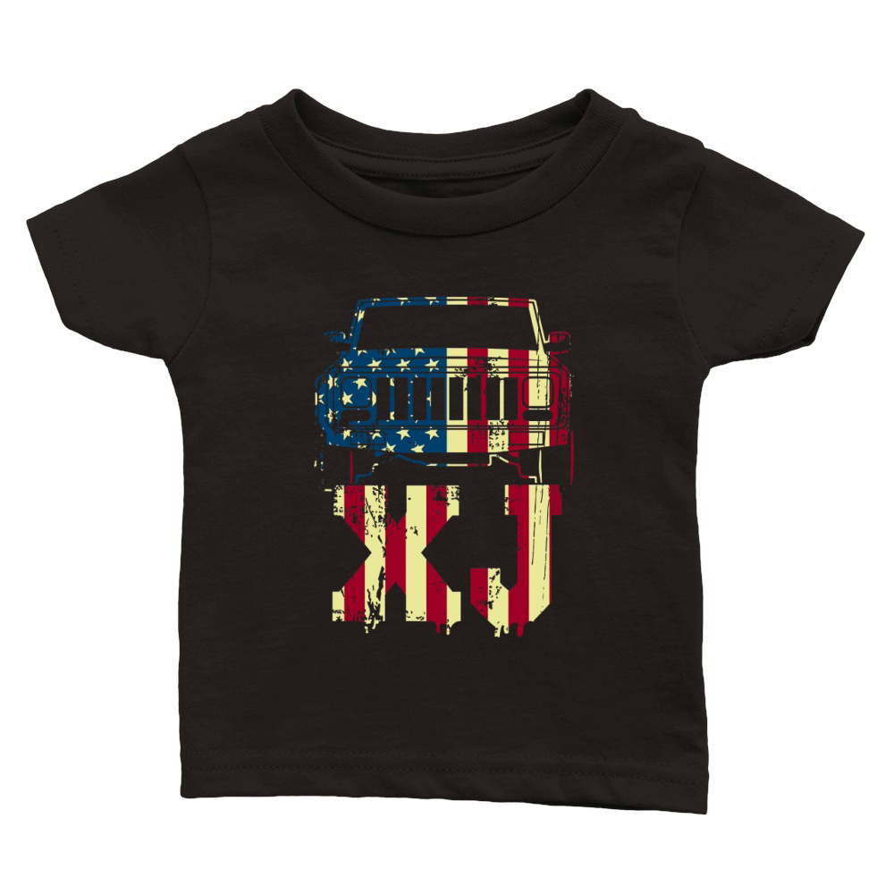 XJ American Flag Classic Baby Crewneck T-shirt
