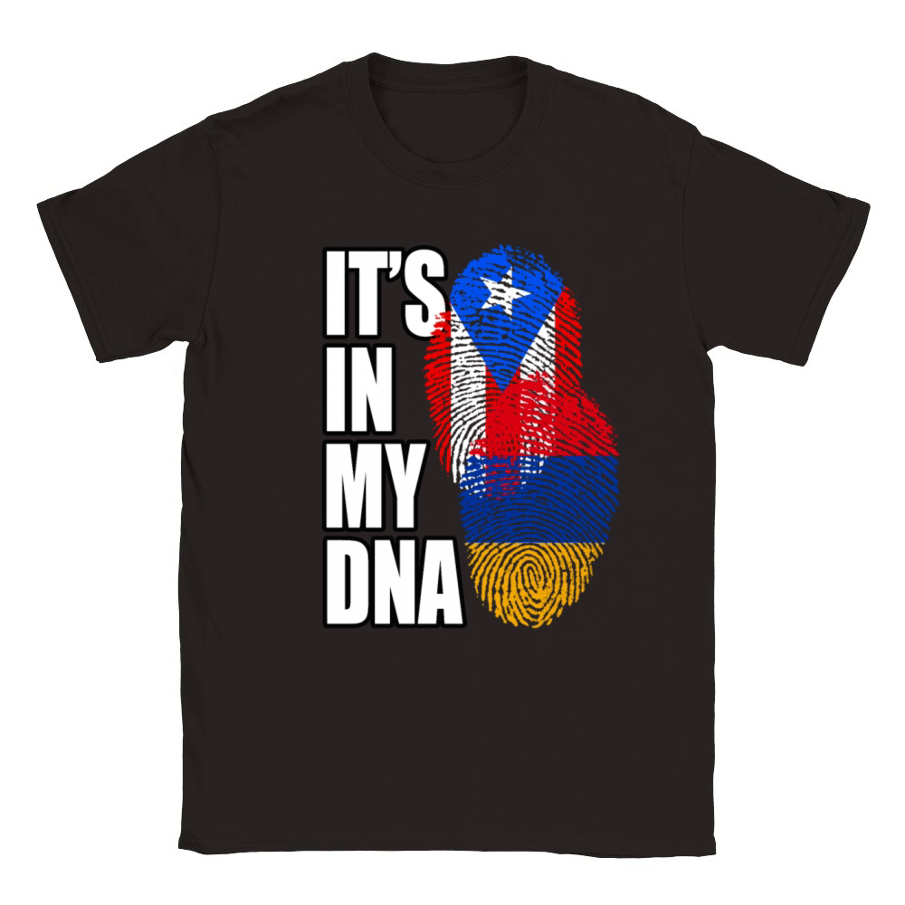 Armenian And Puerto Rican Mix Heritage DNA Flag Classic Kids Crewneck T-shirt