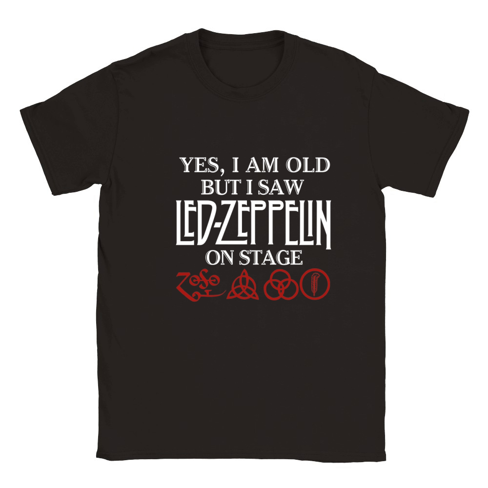 Yes I Am Old But I Saw Led Zeppelin On Stage Zoso Symbo Classic Kids Crewneck T-shirt