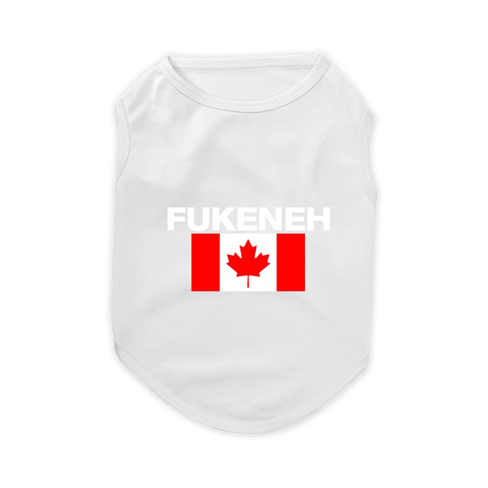 Fukeneh Canada Flag  Humorous Fun Slang Accent Pet T-Shirt