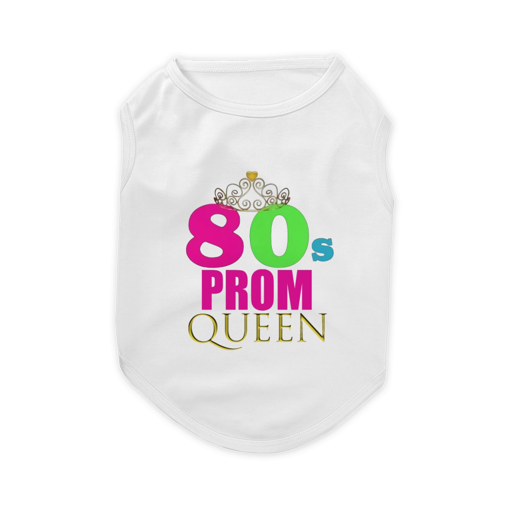 Neon 80s Prom Queen Retro Party Shirt Outfit Gift Idea Pet T-Shirt