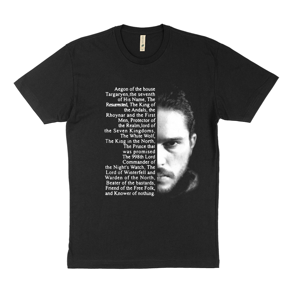 Jon Snow Aegon of the house Targaryen shirt hoodie tank top Sustainable T-Shirt