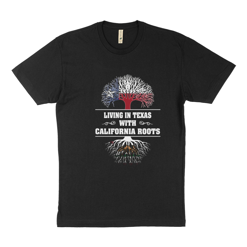 LIVING IN TEXAS WITH CALIFORNIA ROOTS Sustainable T-Shirt