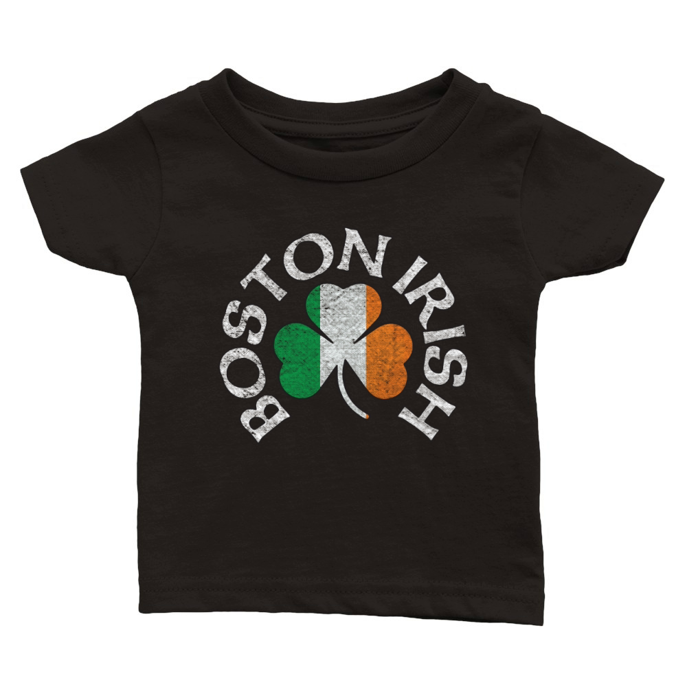 Boston Irish Shamrock Flag Clothing  T-Shirt Classic Baby Crewneck T-shirt